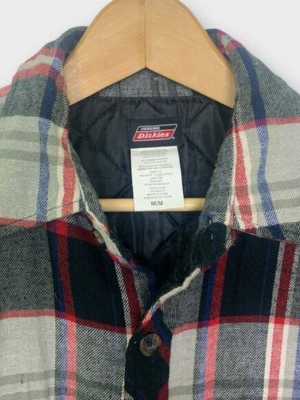 Dickies Plaid Quilted Shirt Jacket Shacket - Picture 6 of 6